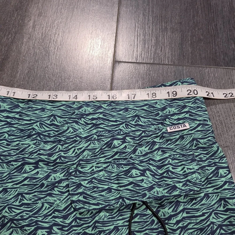 Costa Del Mar Board‎ Shorts Men 40 Green Waves Beach Surf Pool Vacation 8.5